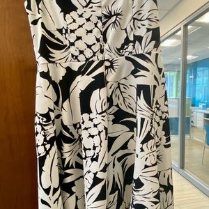 Black and White print knee length dress